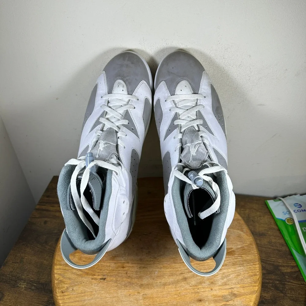 Air Jordan 6 Retro low White Grey Mens Sz 16 CT8529-100 Basketball Shoes